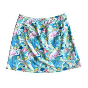 Skinz Flamingo Print Women's Size Large Skirt Pockets Nylon & Spandex